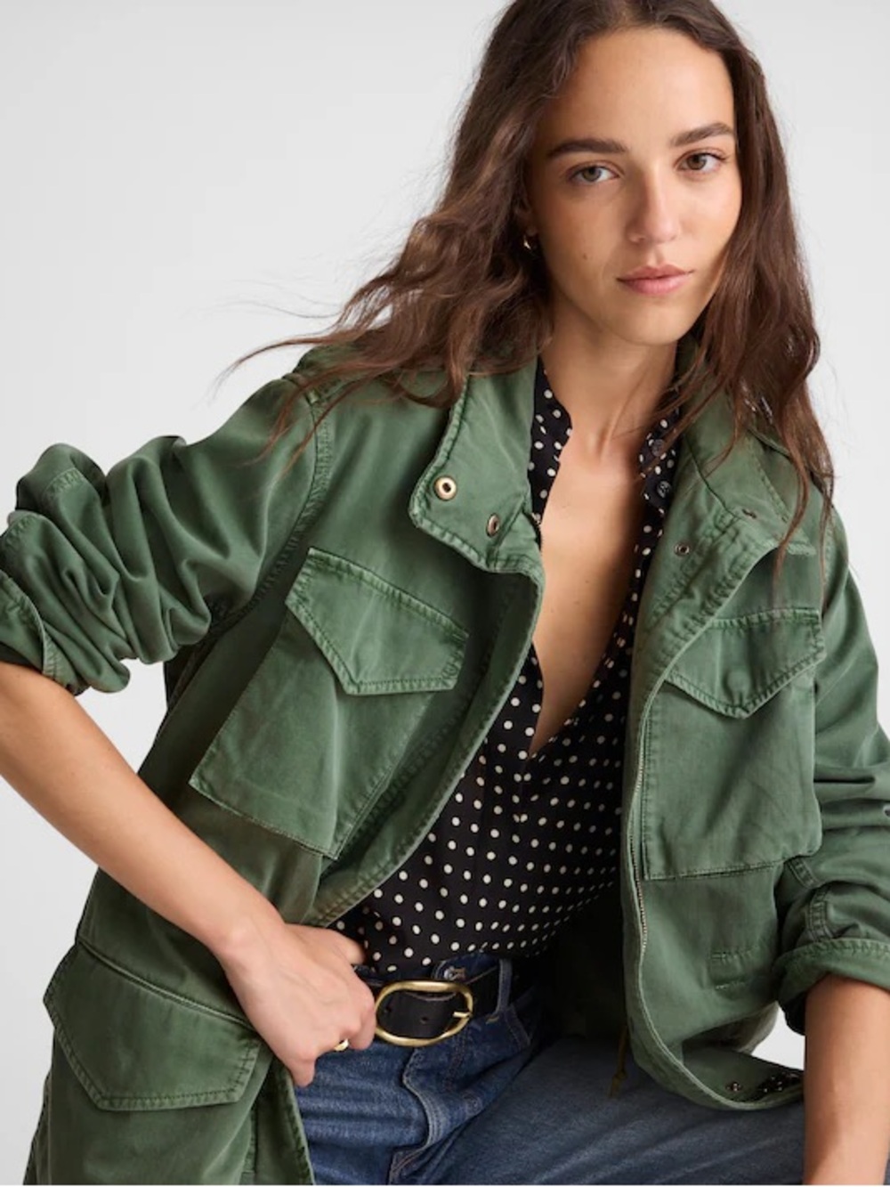 Madewell Olive Green Oversized Field Jacket NWT
